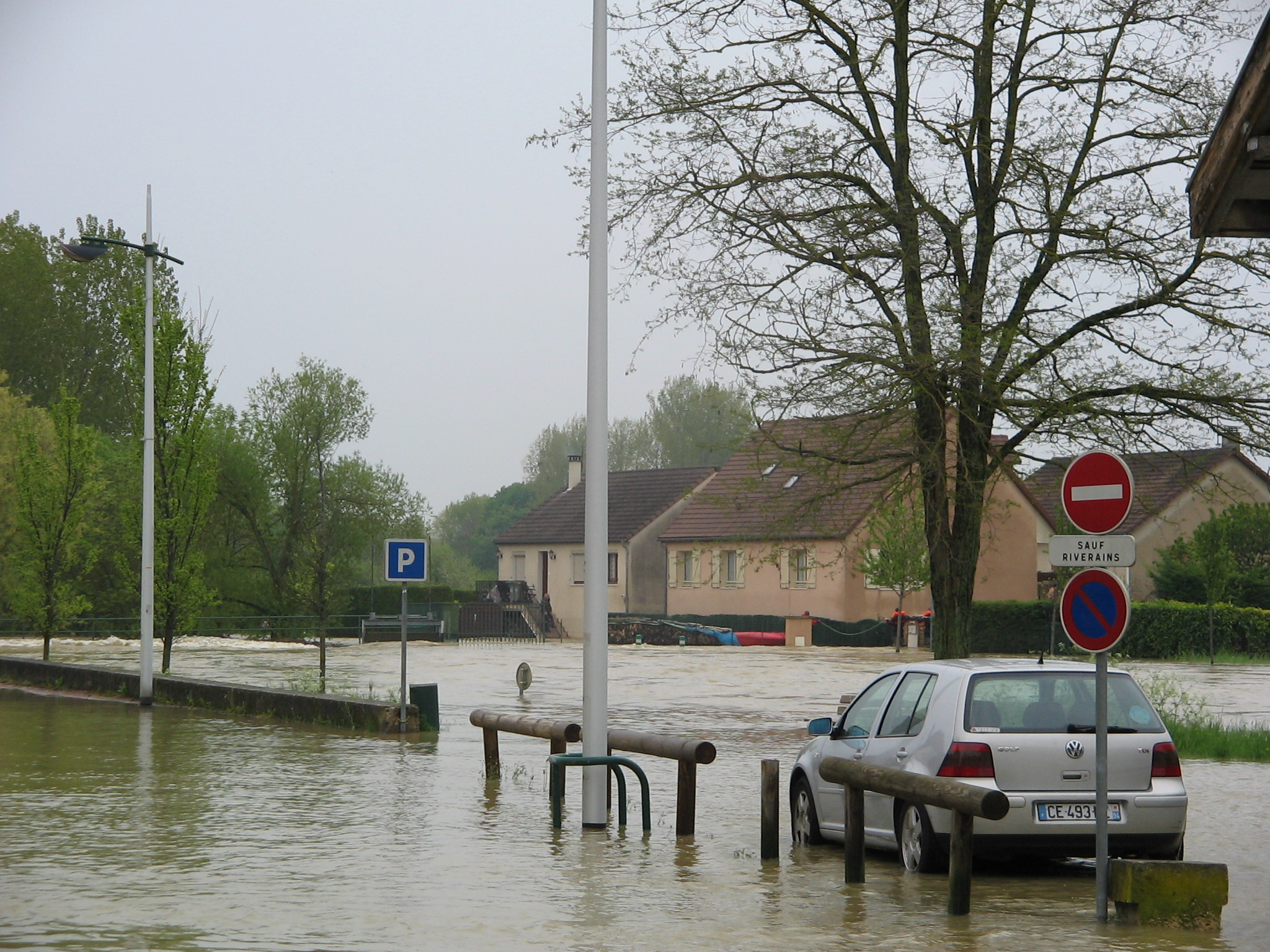 Crue de l'Ouche, en mai 2013, à Longvic en Côte d'Or